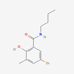 molecular formula C12H16BrNO2 B15364506 Benzamide, 5-bromo-N-butyl-2-hydroxy-3-methyl- CAS No. 40912-89-8