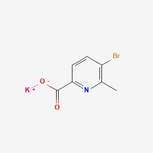 molecular formula C7H5BrKNO2 B15364532 Potassium 5-bromo-6-methylpyridine-2-carboxylate 