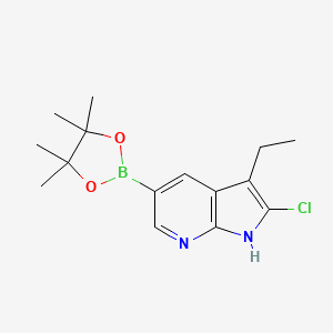 2-Chloro-3-ethyl-5-(4,4,5,5-tetramethyl-1,3,2-dioxaborolan-2-yl)-1H-pyrrolo[2,3-b]pyridine