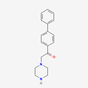 molecular formula C18H20N2O B15364697 1-(1,1'-Biphenyl-4-yl)-2-piperazin-1-ylethanone CAS No. 556807-88-6