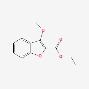 molecular formula C12H12O4 B15365264 2-Benzofurancarboxylic acid, 3-methoxy-, ethyl ester CAS No. 87770-64-7