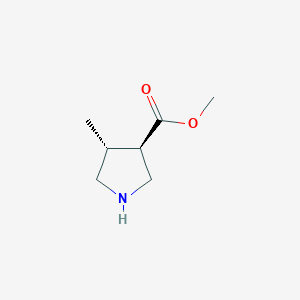 molecular formula C7H13NO2 B153654 (3R,4R)-Methyl 4-methylpyrrolidine-3-carboxylate CAS No. 1065331-03-4