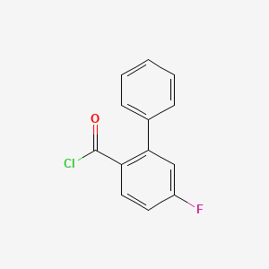 molecular formula C13H8ClFO B15365434 5-Fluorobiphenyl-2-carbonyl chloride 