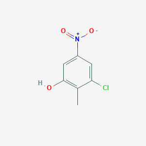 molecular formula C7H6ClNO3 B15365592 3-Chloro-2-methyl-5-nitrophenol 