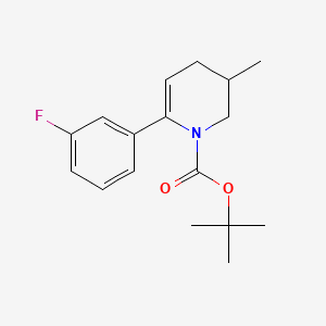 molecular formula C17H22FNO2 B15365714 tert-Butyl 6-(3-fluorophenyl)-3-methyl-3,4-dihydropyridine-1(2H)-carboxylate 