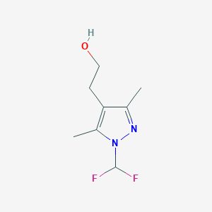 molecular formula C8H12F2N2O B15365750 1-(Difluoromethyl)-3,5-dimethyl-1H-pyrazole-4-ethanol 