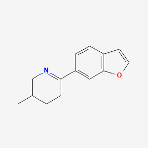 molecular formula C14H15NO B15365755 6-(6-Benzofuranyl)-2,3,4,5-tetrahydro-3-methylpyridine 