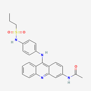 molecular formula C24H24N4O3S B15365756 Propanesulfonanilide, 4'-((3-acetamido-9-acridinyl)amino)- CAS No. 53221-99-1