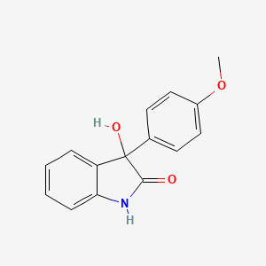 molecular formula C15H13NO3 B15365770 3-hydroxy-3-(4-methoxyphenyl)-1,3-dihydro-2H-indol-2-one 