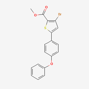 molecular formula C18H13BrO3S B15365795 Methyl 3-bromo-5-(4-phenoxyphenyl)thiophene-2-carboxylate 