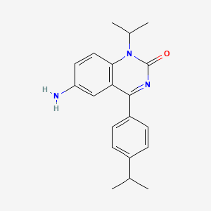 molecular formula C20H23N3O B15365841 6-Amino-1-isopropyl-4-(4-isopropylphenyl)-1H-quinazolin-2-one 