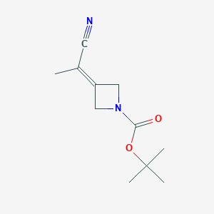 molecular formula C11H16N2O2 B15365909 tert-Butyl 3-(1-cyanoethylidene)azetidine-1-carboxylate 