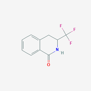 molecular formula C10H8F3NO B15365914 1(2H)-Isoquinolinone, 3,4-dihydro-3-(trifluoromethyl)- 