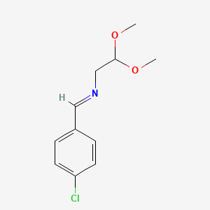 molecular formula C11H14ClNO2 B15365936 (E)-N-(4-chlorobenzylidene)-2,2-dimethoxyethanamine CAS No. 54879-73-1