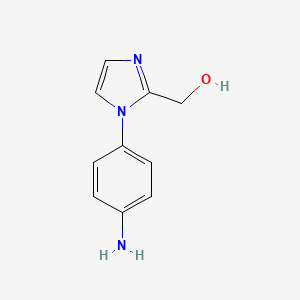 molecular formula C10H11N3O B15365952 (1-(4-Aminophenyl)-1H-imidazol-2-yl)methanol 