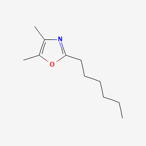 molecular formula C11H19NO B15365976 2-Hexyl-4,5-dimethyloxazole CAS No. 20662-87-7