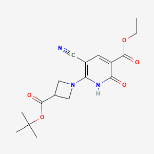 Ethyl 6-[3-(tert-butoxycarbonyl)azetidin-1-yl]-5-cyano-2-oxo-1,2-dihydropyridine-3-carboxylate