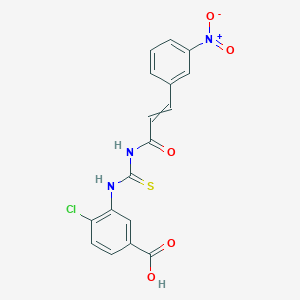 4-Chloro-3-[3-(3-nitrophenyl)prop-2-enoylcarbamothioylamino]benzoic acid