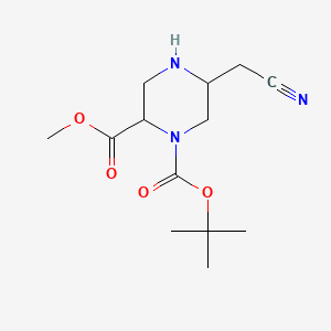 1-(tert-Butyl) 2-methyl 5-(cyanomethyl)piperazine-1,2-dicarboxylate