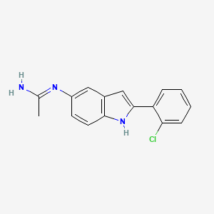 n-[2-(2-Chlorophenyl)-1h-indol-5-yl]acetamidine