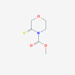 molecular formula C6H9NO3S B15366731 Methyl 3-thioxo-4-morpholinecarboxylate CAS No. 839710-47-3