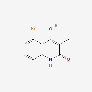 molecular formula C10H8BrNO2 B15366742 5-Bromo-4-hydroxy-3-methyl-2(1H)-quinolinone 