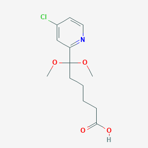 6-(4-Chloropyridin-2-yl)-6,6-dimethoxyhexanoic acid