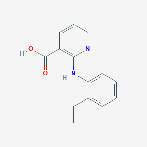 molecular formula C14H14N2O2 B15366787 3-Pyridinecarboxylic acid, 2-[(2-ethylphenyl)amino]- CAS No. 55285-31-9