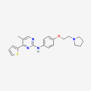 (5-Methyl-4-thiophen-2-yl-pyrimidin-2-yl)-[4-(2-pyrrolidin-1-yl-ethoxy)-phenyl]-amine