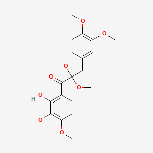 3-(3,4-Dimethoxyphenyl)-1-(2-hydroxy-3,4-dimethoxyphenyl)-2,2-dimethoxy-1-propanone