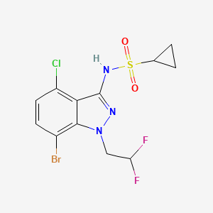 N-(7-Bromo-4-chloro-1-(2,2-difluoroethyl)-1H-indazol-3-yl)cyclopropanesulfonamide