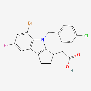 [4-(4-Chlorobenzyl)-7-fluoro-5-bromo-1,2,3,4-tetrahydrocyclopenta[B]indol-3-YL]acetic acid