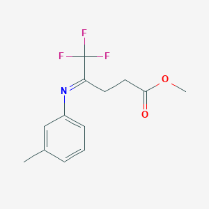 Methyl 5,5,5-trifluoro-4-(m-tolylimino)pentanoate