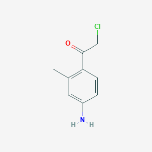 molecular formula C9H10ClNO B15367567 1-(4-Amino-2-methylphenyl)-2-chloroethan-1-one CAS No. 80261-93-4