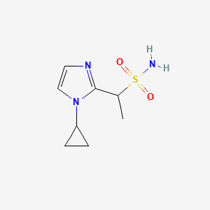 molecular formula C8H13N3O2S B15367714 1-(1-cyclopropyl-1H-imidazol-2-yl)ethanesulfonamide 