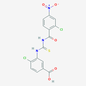 4-Chloro-3-({[(2-chloro-4-nitrophenyl)carbonyl]carbamothioyl}amino)benzoic acid