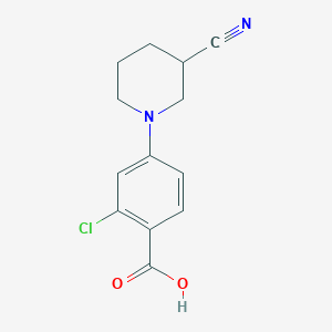 2-Chloro-4-(3-cyano-1-piperidinyl)benzoic acid