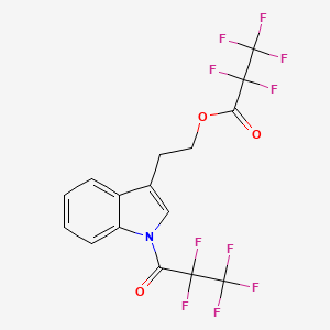 Propanoic acid, pentafluoro-, 2-[1-(2,2,3,3,3-pentafluoro-1-oxopropyl)-1H-indol-3-yl]ethyl ester