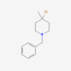 molecular formula C13H18BrN B15368158 1-Benzyl-4-bromo-4-methylpiperidine 