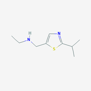 molecular formula C9H16N2S B15368261 N-((2-isopropylthiazol-5-yl)methyl)ethanamine 