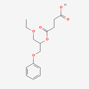 molecular formula C15H20O6 B15368289 4-(1-Ethoxy-3-phenoxypropan-2-yl)oxy-4-oxobutanoic acid CAS No. 63716-18-7