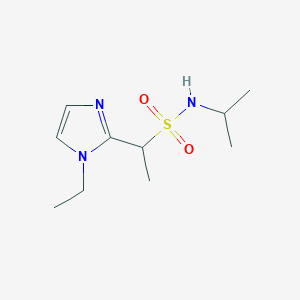 molecular formula C10H19N3O2S B15368331 1-(1-ethyl-1H-imidazol-2-yl)-N-isopropylethanesulfonamide 