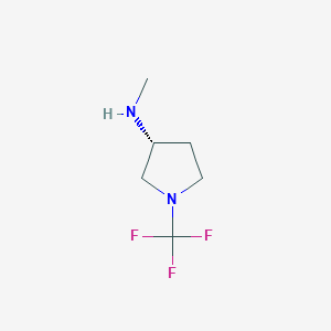 molecular formula C6H11F3N2 B15368359 (R)-N-methyl-1-(trifluoromethyl)pyrrolidin-3-amine 