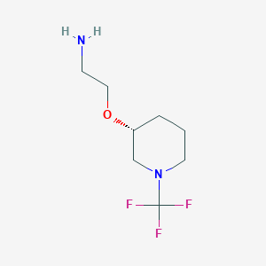 molecular formula C8H15F3N2O B15368367 (R)-2-((1-(trifluoromethyl)piperidin-3-yl)oxy)ethanamine 