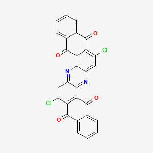 molecular formula C28H10Cl2N2O4 B15368374 5,9,14,18-Anthrazinetetrone, 8,17-dichloro- CAS No. 63589-06-0