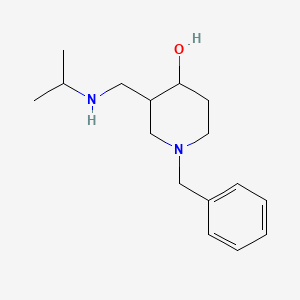 molecular formula C16H26N2O B15368398 1-Benzyl-3-((isopropylamino)methyl)piperidin-4-ol 