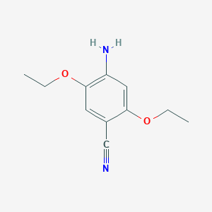 molecular formula C11H14N2O2 B15368488 4-Amino-2,5-diethoxybenzonitrile 