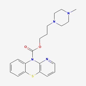 B15369017 10H-Pyrido(3,2-b)(1,4)benzothiazine-10-carboxylic acid, 3-(4-methylpiperazinyl)propyl ester CAS No. 63885-82-5