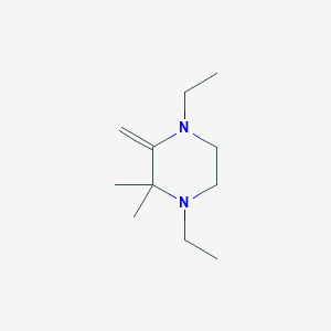 molecular formula C11H22N2 B15369342 1,4-Diethyl-2,2-dimethyl-3-methylidenepiperazine CAS No. 91823-90-4