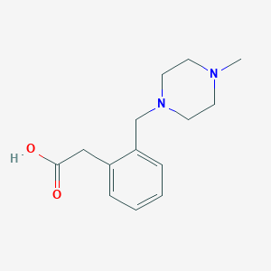 molecular formula C14H20N2O2 B15369418 2-[(4-methyl-1-piperazinyl)methyl]Benzeneacetic acid 